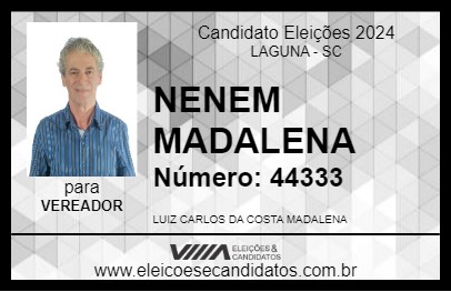 Candidato NENEM MADALENA 2024 - LAGUNA - Eleições