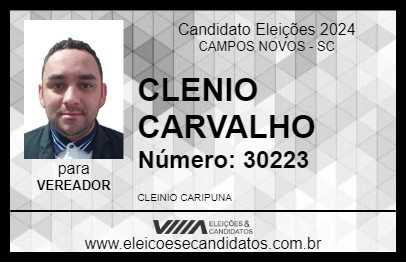 Candidato CLENIO CARVALHO 2024 - CAMPOS NOVOS - Eleições