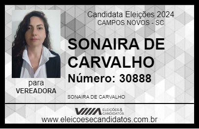 Candidato SONAIRA DE CARVALHO 2024 - CAMPOS NOVOS - Eleições