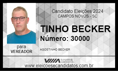 Candidato TINHO BECKER 2024 - CAMPOS NOVOS - Eleições