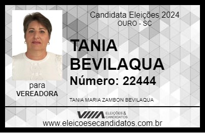 Candidato TANIA BEVILAQUA 2024 - OURO - Eleições