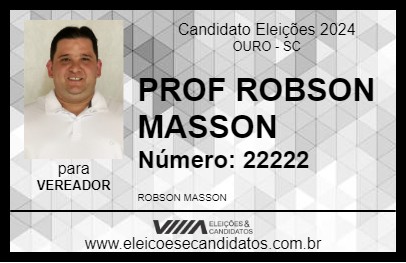 Candidato PROF ROBSON MASSON 2024 - OURO - Eleições