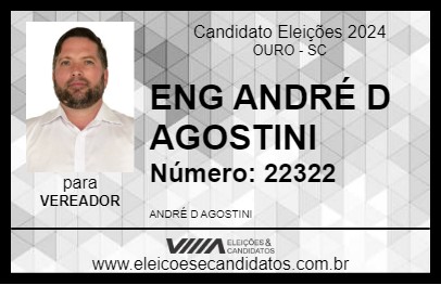 Candidato ENG ANDRÉ D AGOSTINI 2024 - OURO - Eleições