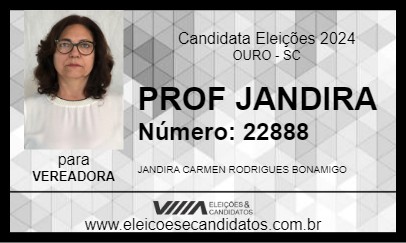 Candidato PROF JANDIRA 2024 - OURO - Eleições