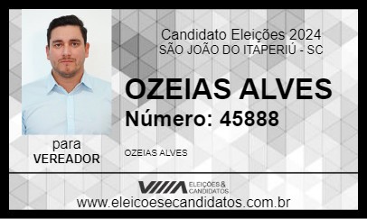 Candidato OZEIAS ALVES 2024 - SÃO JOÃO DO ITAPERIÚ - Eleições