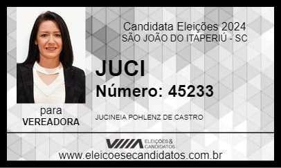 Candidato JUCI 2024 - SÃO JOÃO DO ITAPERIÚ - Eleições