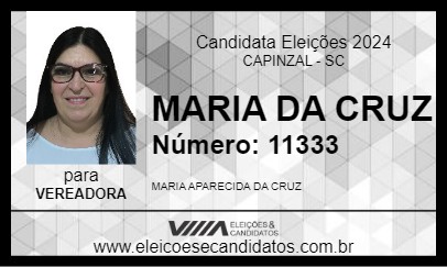 Candidato MARIA DA CRUZ 2024 - CAPINZAL - Eleições