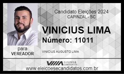 Candidato VINICIUS LIMA 2024 - CAPINZAL - Eleições