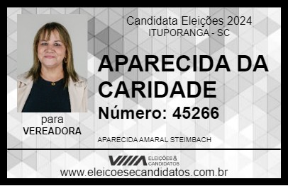 Candidato APARECIDA DA CARIDADE 2024 - ITUPORANGA - Eleições