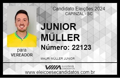 Candidato JUNIOR MÜLLER 2024 - CAPINZAL - Eleições