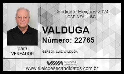 Candidato VALDUGA 2024 - CAPINZAL - Eleições