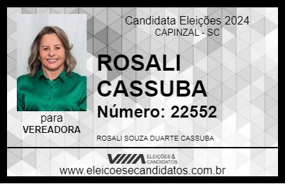 Candidato ROSALI CASSUBA 2024 - CAPINZAL - Eleições