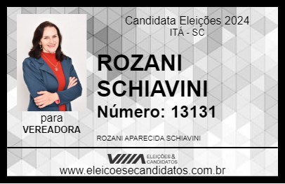 Candidato ROZANI SCHIAVINI 2024 - ITÁ - Eleições