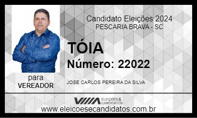 Candidato TÓIA 2024 - PESCARIA BRAVA - Eleições