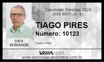 Candidato TIAGO PIRES 2024 - JOSÉ BOITEUX - Eleições