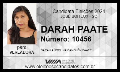 Candidato DARAH PAATE 2024 - JOSÉ BOITEUX - Eleições