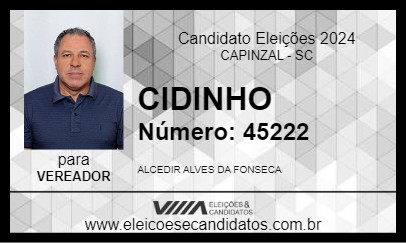 Candidato CIDINHO 2024 - CAPINZAL - Eleições