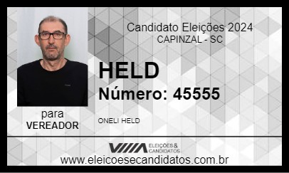 Candidato HELD 2024 - CAPINZAL - Eleições