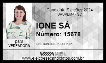 Candidato IONE SÁ 2024 - URUPEMA - Eleições