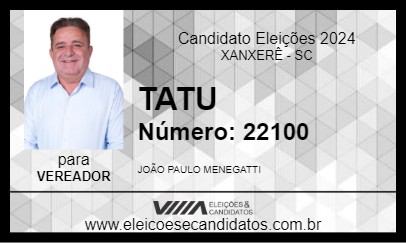 Candidato TATU 2024 - XANXERÊ - Eleições