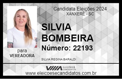 Candidato SILVIA BOMBEIRA 2024 - XANXERÊ - Eleições