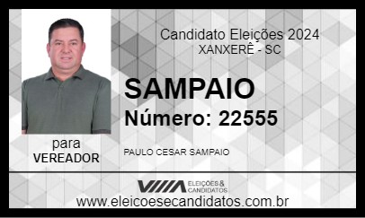 Candidato SAMPAIO 2024 - XANXERÊ - Eleições