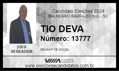 Candidato TIO DEVA 2024 - BALNEÁRIO BARRA DO SUL - Eleições