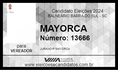 Candidato MAYORCA 2024 - BALNEÁRIO BARRA DO SUL - Eleições