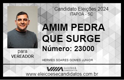 Candidato AMIM PEDRA QUE SURGE 2024 - ITAPOÁ - Eleições