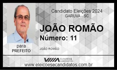 Candidato JOÃO ROMÃO 2024 - GARUVA - Eleições