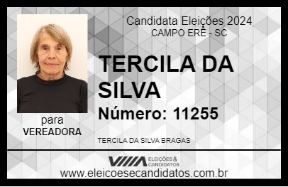 Candidato TERCILA DA SILVA 2024 - CAMPO ERÊ - Eleições