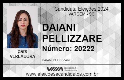 Candidato DAIANI PELLIZZARE 2024 - VARGEM - Eleições