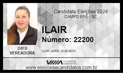 Candidato ILAIR 2024 - CAMPO ERÊ - Eleições