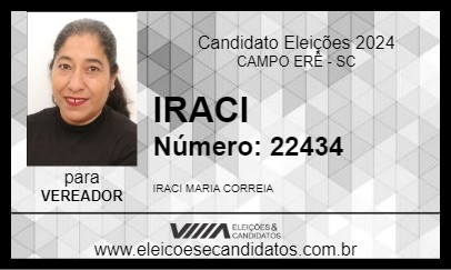 Candidato IRACI 2024 - CAMPO ERÊ - Eleições