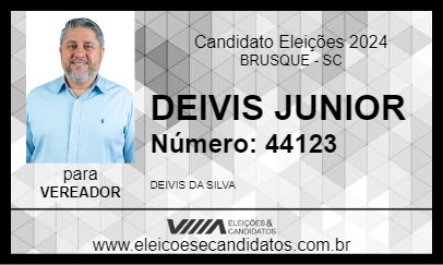 Candidato DEIVIS JUNIOR 2024 - BRUSQUE - Eleições