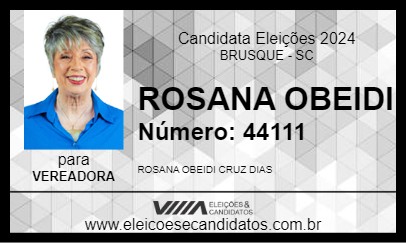 Candidato ROSANA OBEIDI 2024 - BRUSQUE - Eleições