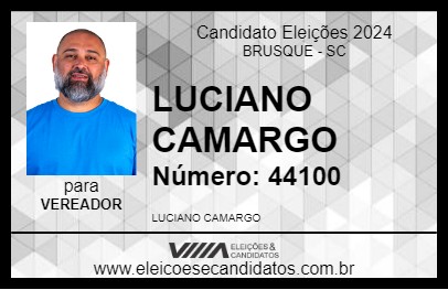 Candidato LUCIANO CAMARGO 2024 - BRUSQUE - Eleições