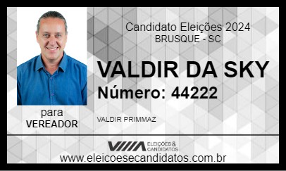 Candidato VALDIR DA SKY 2024 - BRUSQUE - Eleições