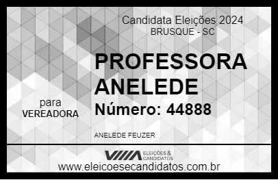 Candidato PROFESSORA ANELEDE 2024 - BRUSQUE - Eleições