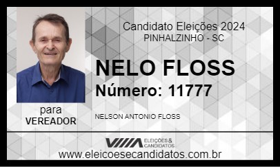 Candidato NELO FLOSS 2024 - PINHALZINHO - Eleições