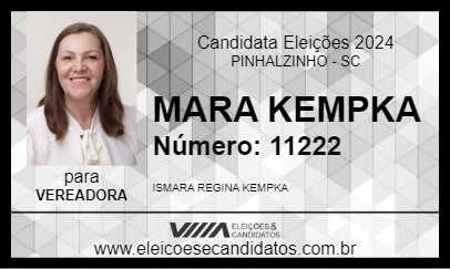 Candidato MARA KEMPKA 2024 - PINHALZINHO - Eleições