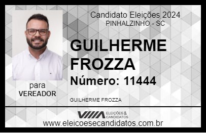 Candidato GUILHERME FROZZA 2024 - PINHALZINHO - Eleições