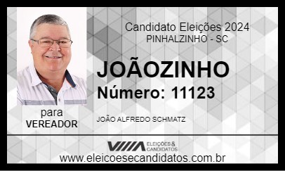 Candidato JOÃOZINHO 2024 - PINHALZINHO - Eleições