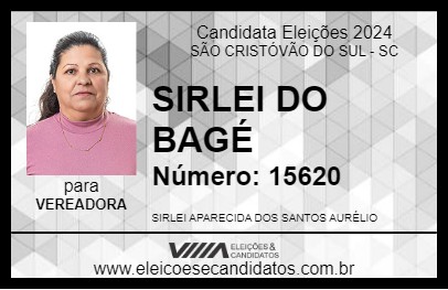 Candidato SIRLEI DO BAGÉ 2024 - SÃO CRISTÓVÃO DO SUL - Eleições