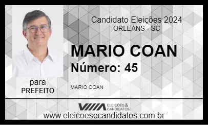 Candidato MARIO COAN 2024 - ORLEANS - Eleições