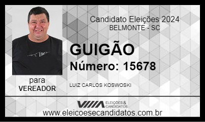 Candidato GUIGÃO 2024 - BELMONTE - Eleições