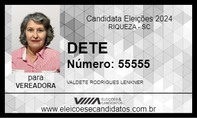 Candidato DETE 2024 - RIQUEZA - Eleições