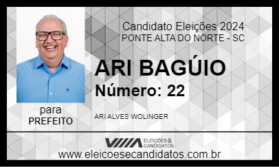 Candidato ARI BAGÚIO 2024 - PONTE ALTA DO NORTE - Eleições