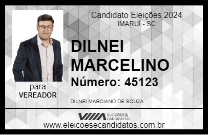 Candidato DILNEI MARCIANO DE SOUZA 2024 - IMARUÍ - Eleições