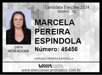 Candidato MARCELA PEREIRA ESPINDOLA 2024 - IMARUÍ - Eleições